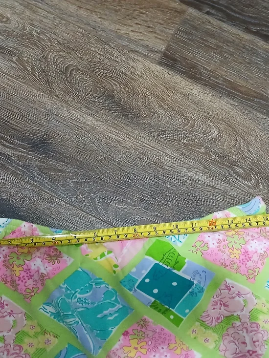 Lilly Pulitzer Pink, Aqua, Lime & Yellow Floral Patchwork Skirt - Picture 7 of 7